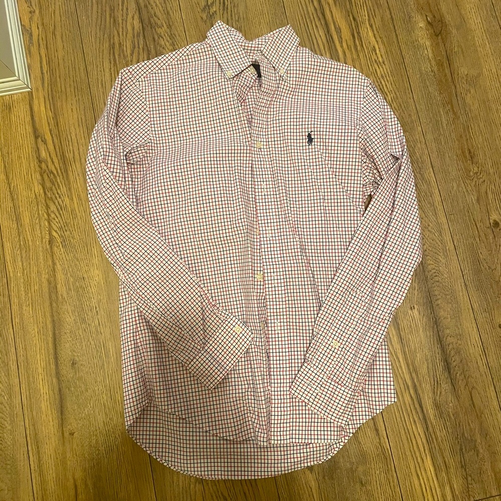 Ralph Lauren red white and blue button up men’s S